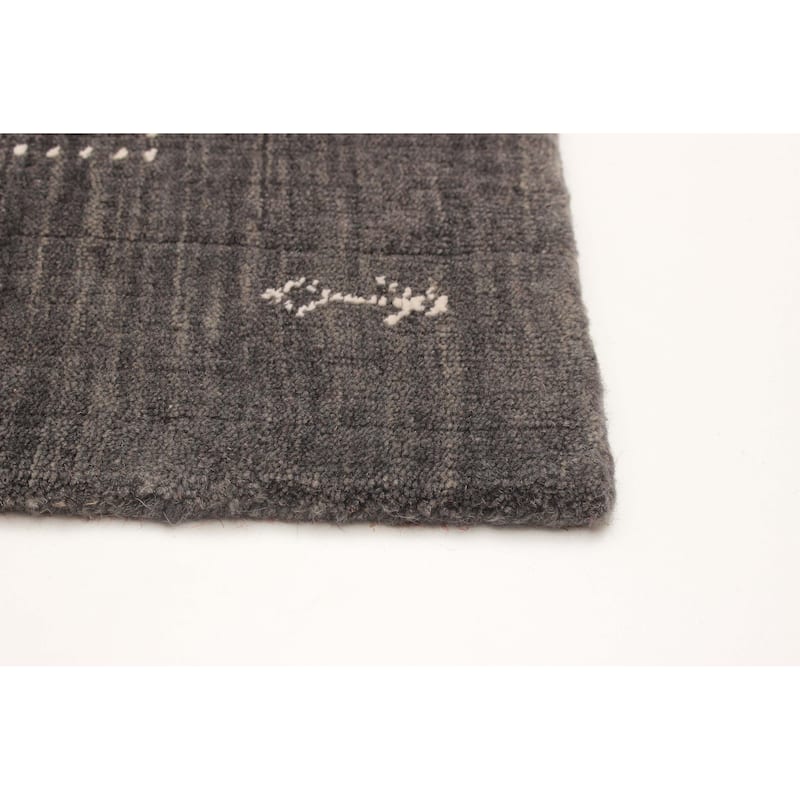 Kashkuli Gabbeh Grey Rug 3'11" x 5'10" - 3'11 x 5'10