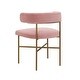 preview thumbnail 3 of 5, Silver Orchid Paola Blush Velvet Chair
