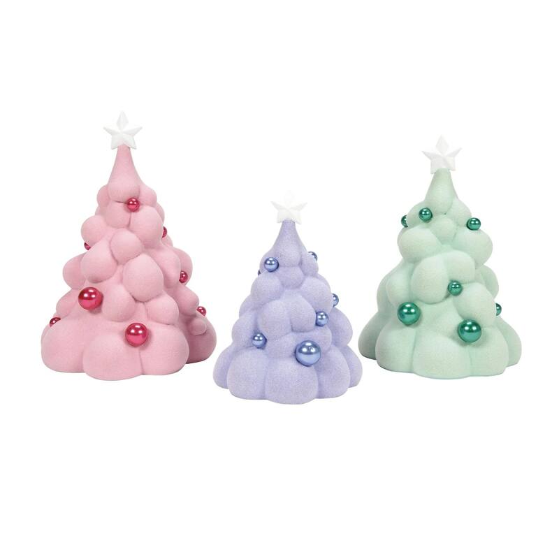 Department 56 Village Cross Mallowdream Tree Christmas Decoration - Set of 3 - 6015657