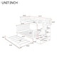 preview thumbnail 3 of 8, Twin over Full Bunk Bed with Trundle, Maximized Storage Space, Grey