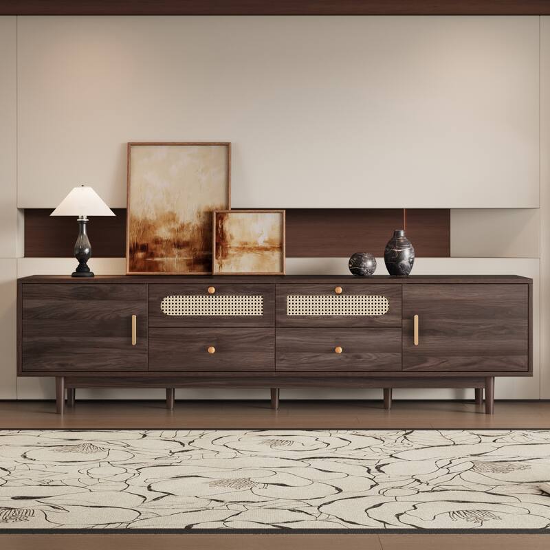 76" TV Stand with Drawers for Living Room/Bedroom