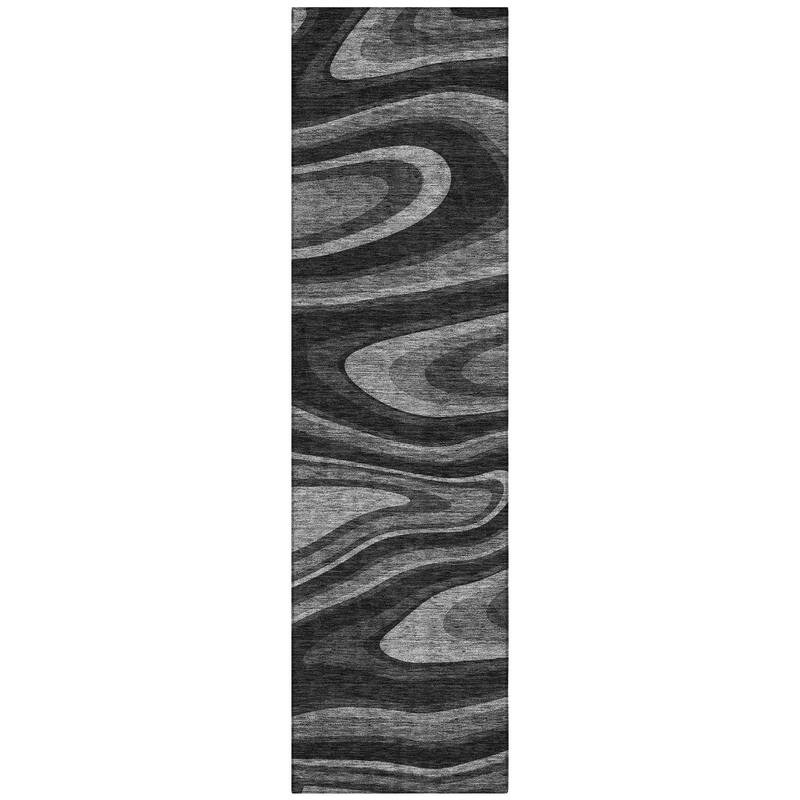 Machine Washable Indoor/ Outdoor Abstract Busey Chantille Rug