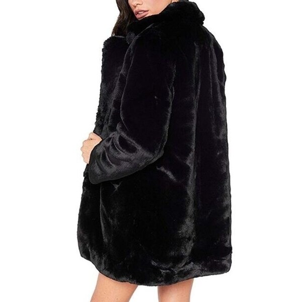 Womens Winter Warm Faux Fur Coat Jacket Overcoat Outwear With Pockets. Opens flyout.