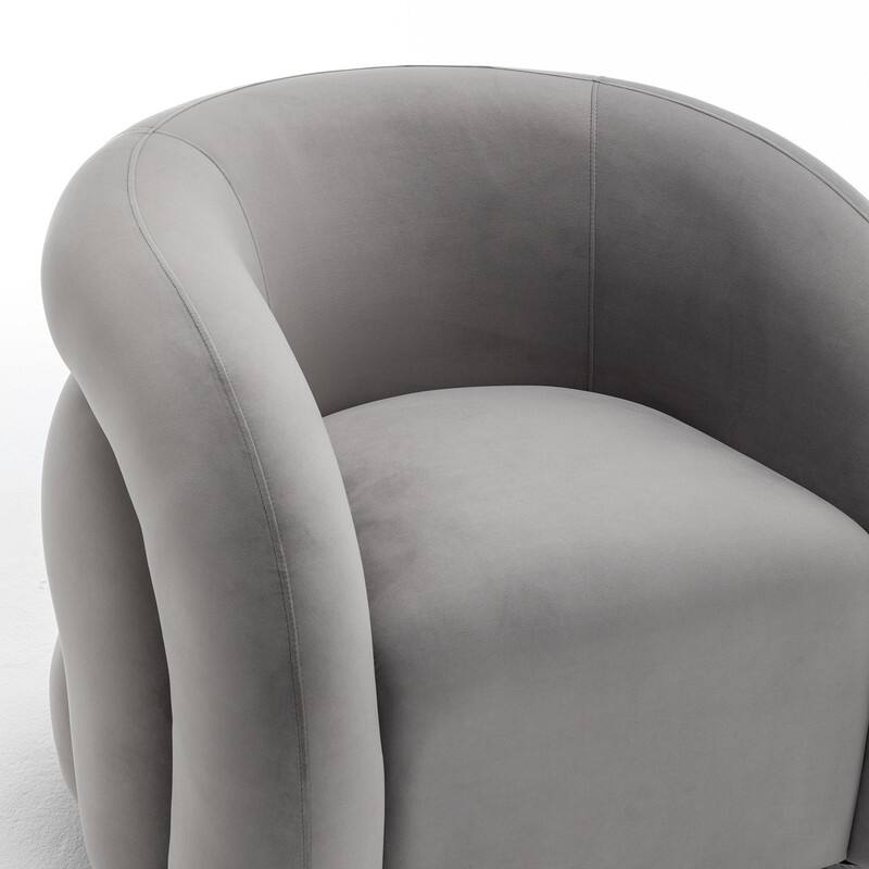 SEYNAR Modern Glam Velvet 360 Degree Swivel Accent Armchair with Tufted Back Set of 2