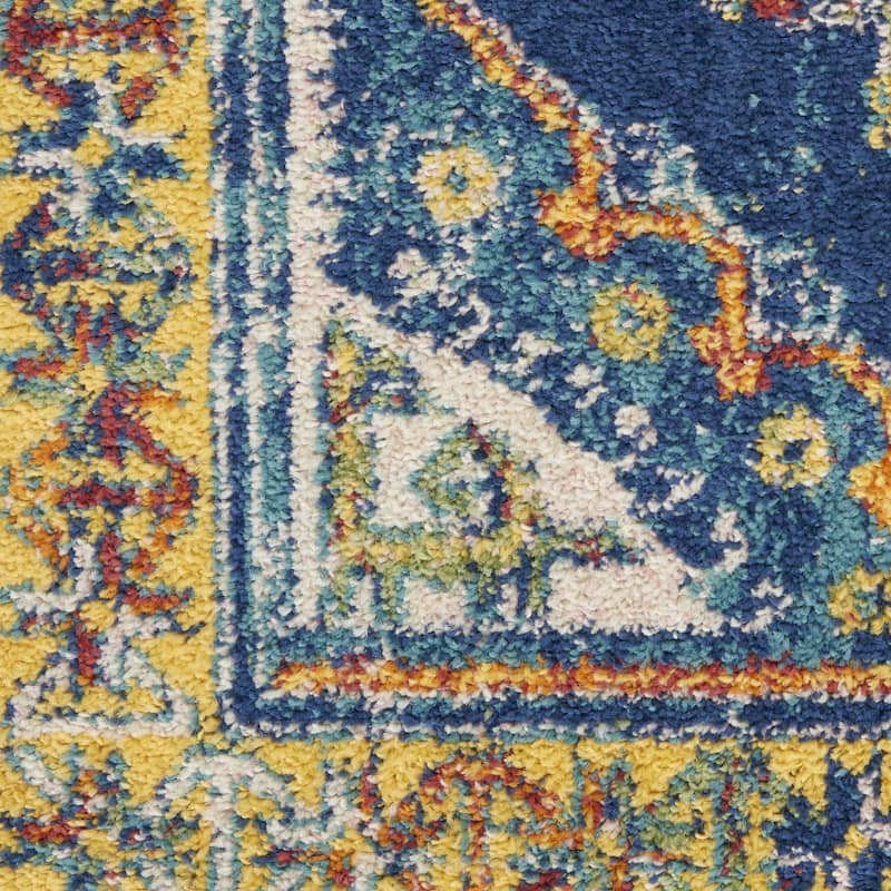 Duvuf Power Loomed Geometric Modern Low Pile Area Rug By HomeRoots - 87' X '63' X '0.25