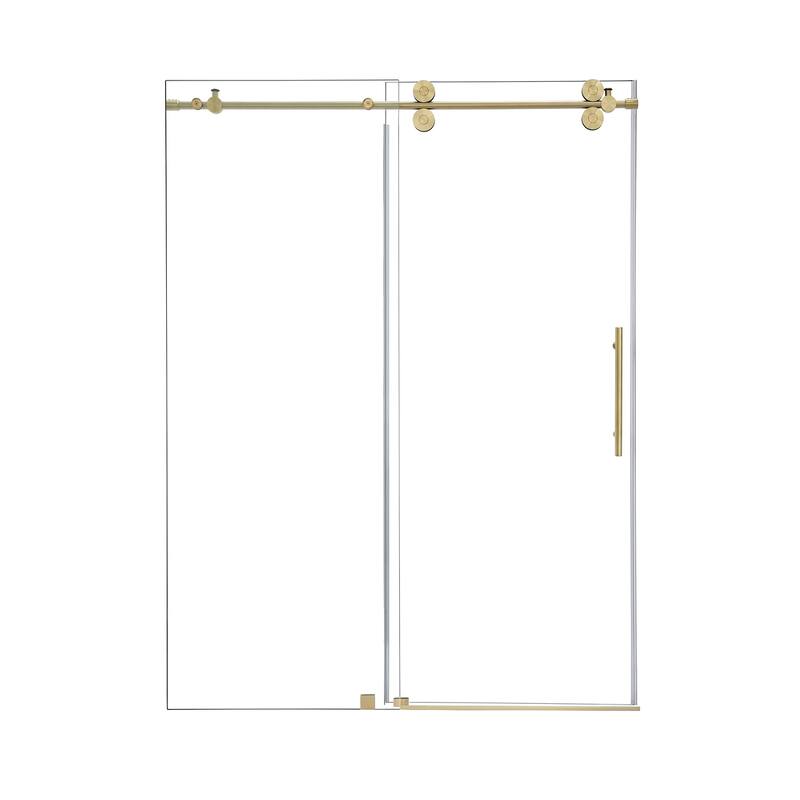 Altair Lazaro Single Sliding Frameless Shower Door with Clear Glass