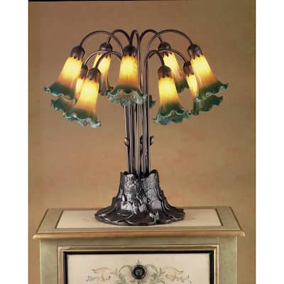 Meyda Tiffany Stained Glass / Tiffany Table Lamp from the Lilies