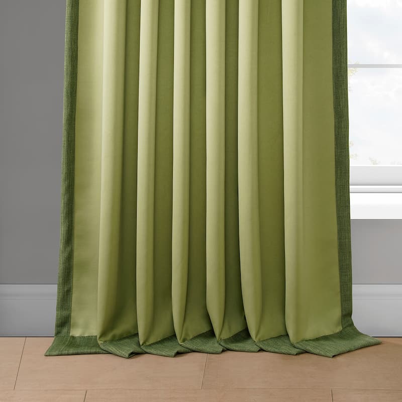 Exclusive Fabrics Faux Linen Room Darkening Curtain (1 Panel)