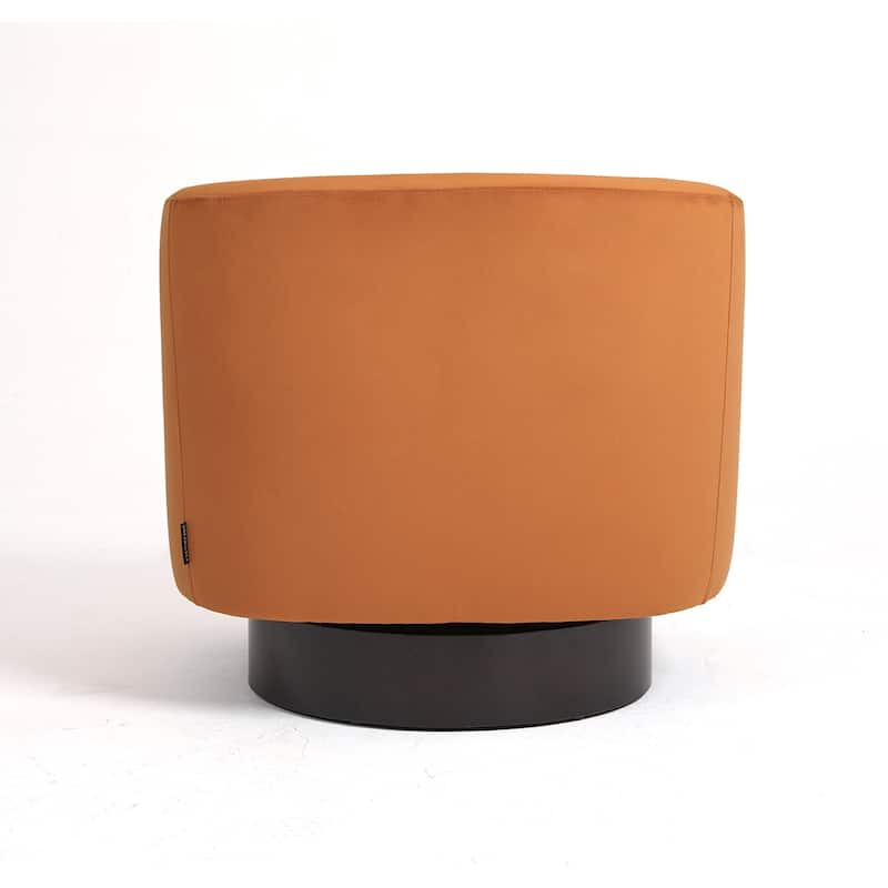 UIXE 360° Swivel Barrel Accent Chair Velvet Armchair For Living Room