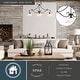 preview thumbnail 11 of 19, Monrovia 3L Linear Chandelier Island Pendant Light Fixture White Glass - 43.75-in W x 20.25-in H x 11.25-in D