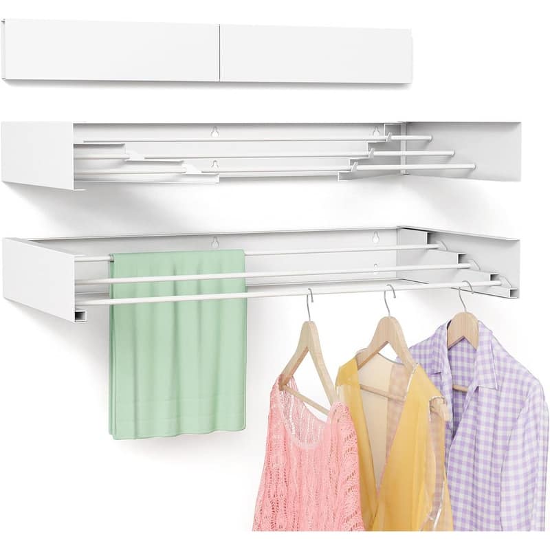 Foldable Wall Mounted Drying Rack - 19.8 Inch