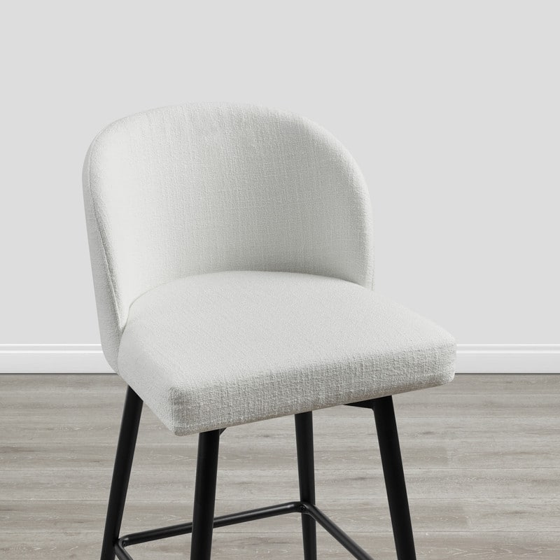 Charlotte Counter Height Swivel Barstool with Metal Legs Set