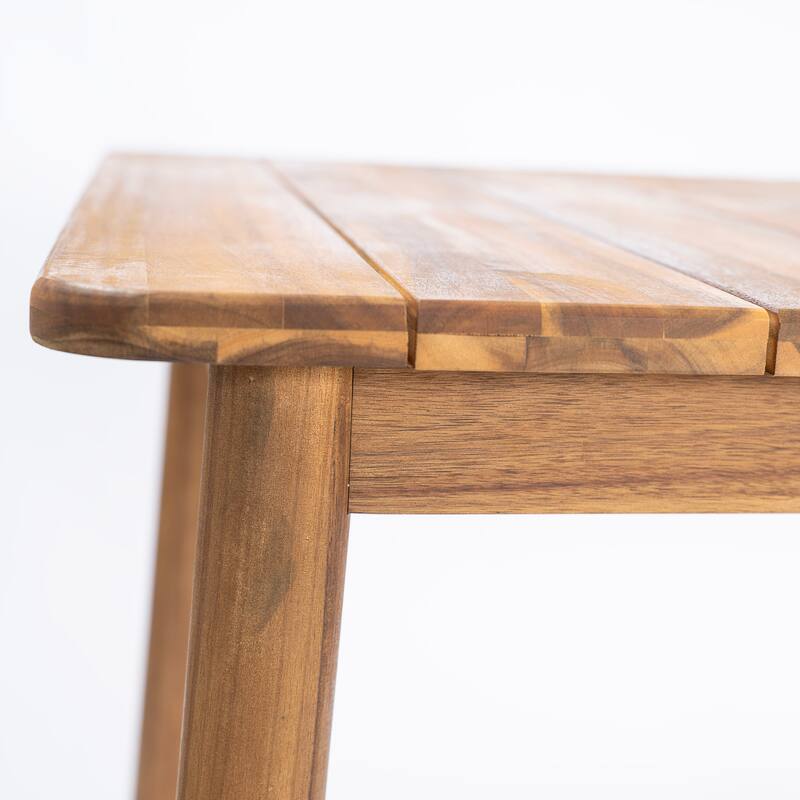 Christopher Knight Home - Modern Outdoor Solid Acacia Wood Dining Table with Rectangular Top