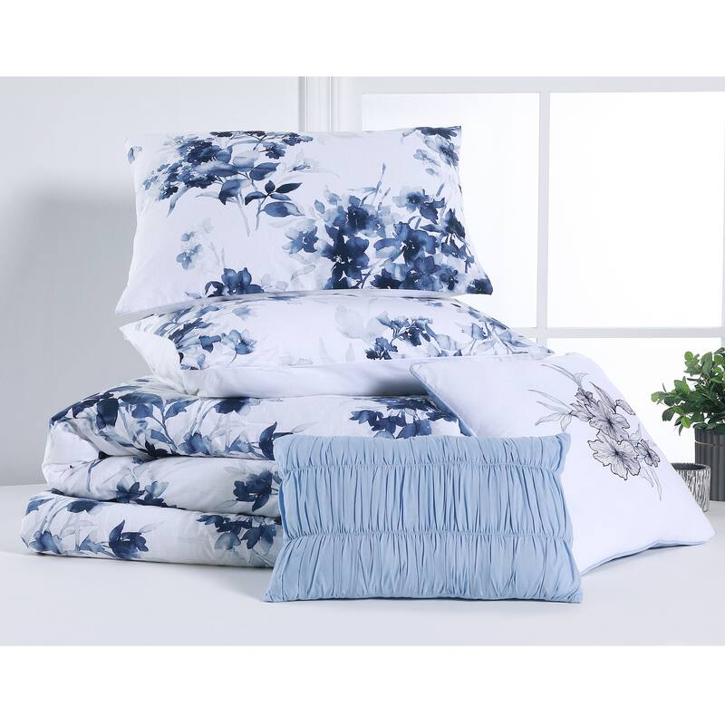 Wonderful Sophia 5-Piece Floral Pattern Comforter Set