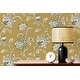 preview thumbnail 4 of 4, Fine Decor Juliette Mustard Jacobean Wallpaper