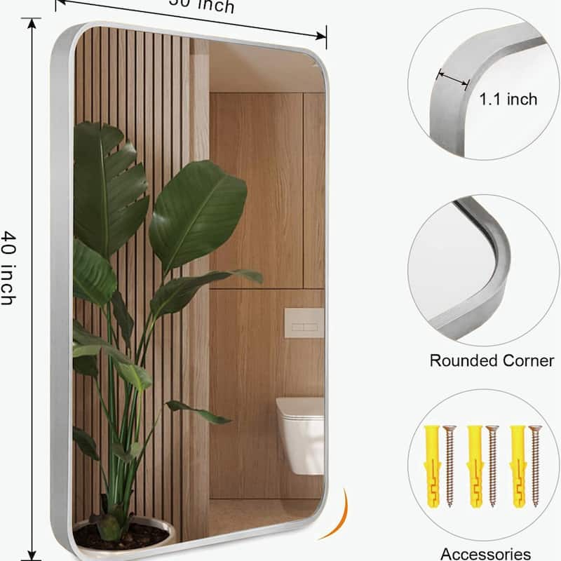 30 "x40" Rectangular Bathroom Wall Mirror