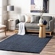 preview thumbnail 16 of 46, Brooklyn Rug Co Delilah Solid Chunky Jute Tassel Area Rug 3' x 5' - Navy