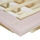preview thumbnail 16 of 14, Pink Queen Velvet Upholstered Platform Bed w/ Hydrualic Storage, Floating Wood Bed Frame w/ LED Light & USB Port for Kids Adults
