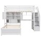 preview thumbnail 21 of 21, Twin over Twin Loft Bed with Built-in Desk and Staircase