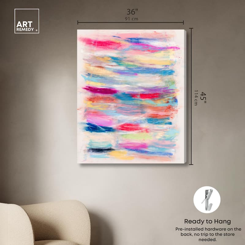 Color Bands Canvas by Art Remedy, Gallery Wrapped