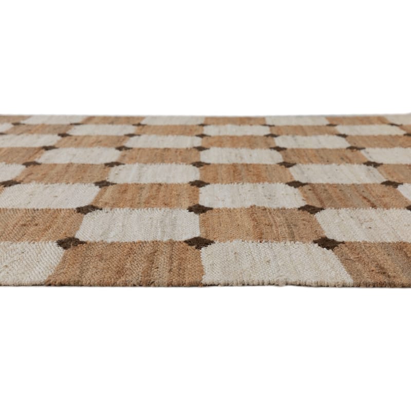 Terra by Obeetee Sona Bordo Natural-Ivory Rug