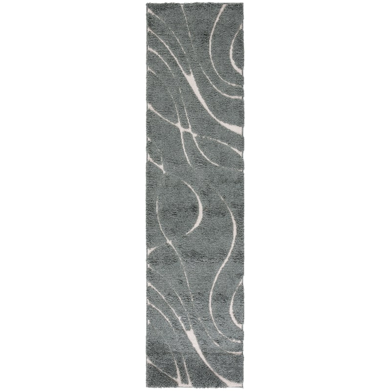 SAFAVIEH Florida Shag Sigtraud Abstract Waves 1.2-inch Thick Rug