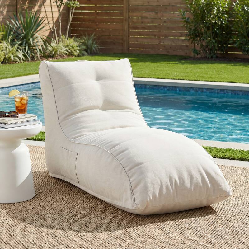 Christopher Knight Home - Ethel Casual Outdoor Upholstered Bean Bag Chair