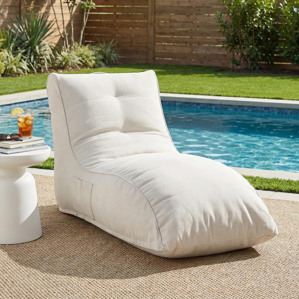 Christopher Knight Home - Ethel Casual Outdoor Upholstered Bean Bag Chair
