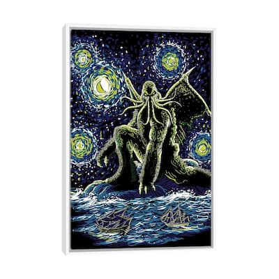 iCanvas "Night Of Cthulhu" by Denis Orio Ibanez Framed Canvas Print