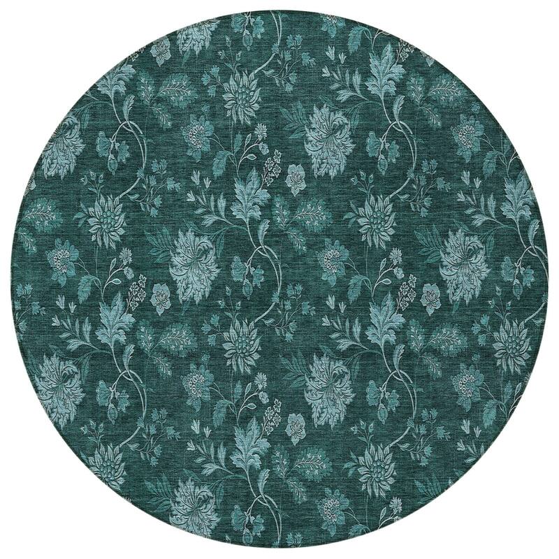 HomeRoots Floral Transitional Rectangle Outdoor Rug