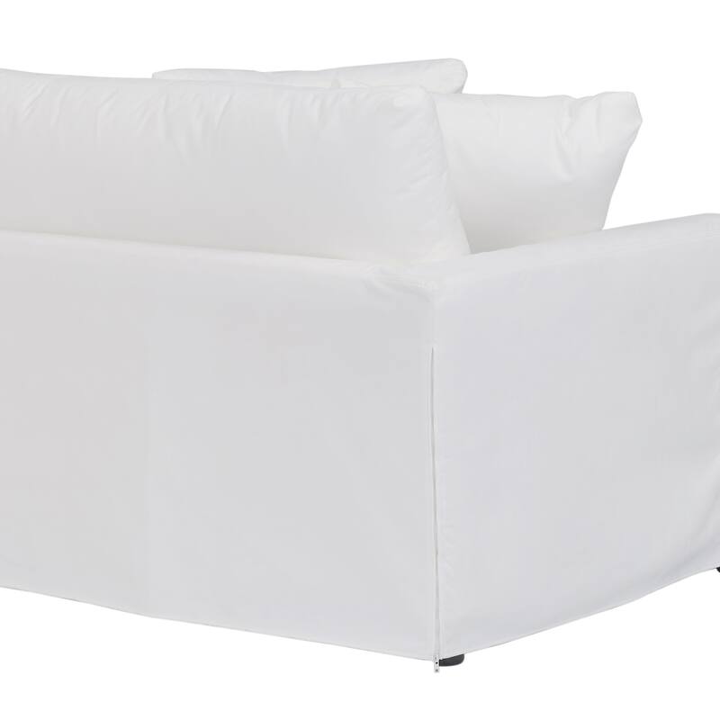 Ciara 93" Modern Upholstered Slipcovered Cloud Sofa Couch