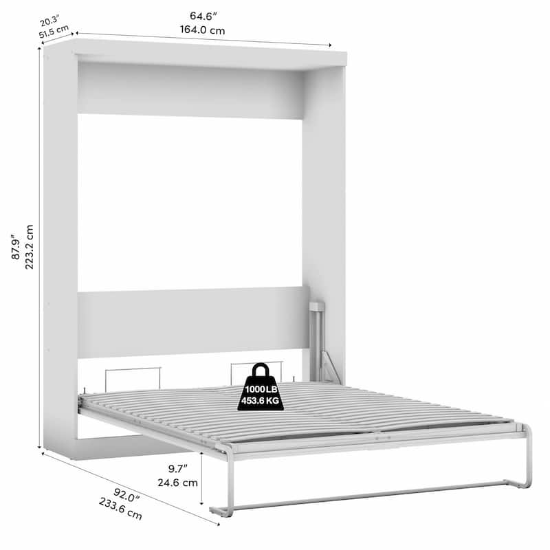 Pur 65W Queen Murphy Bed for Multipurpose Room by Bestar
