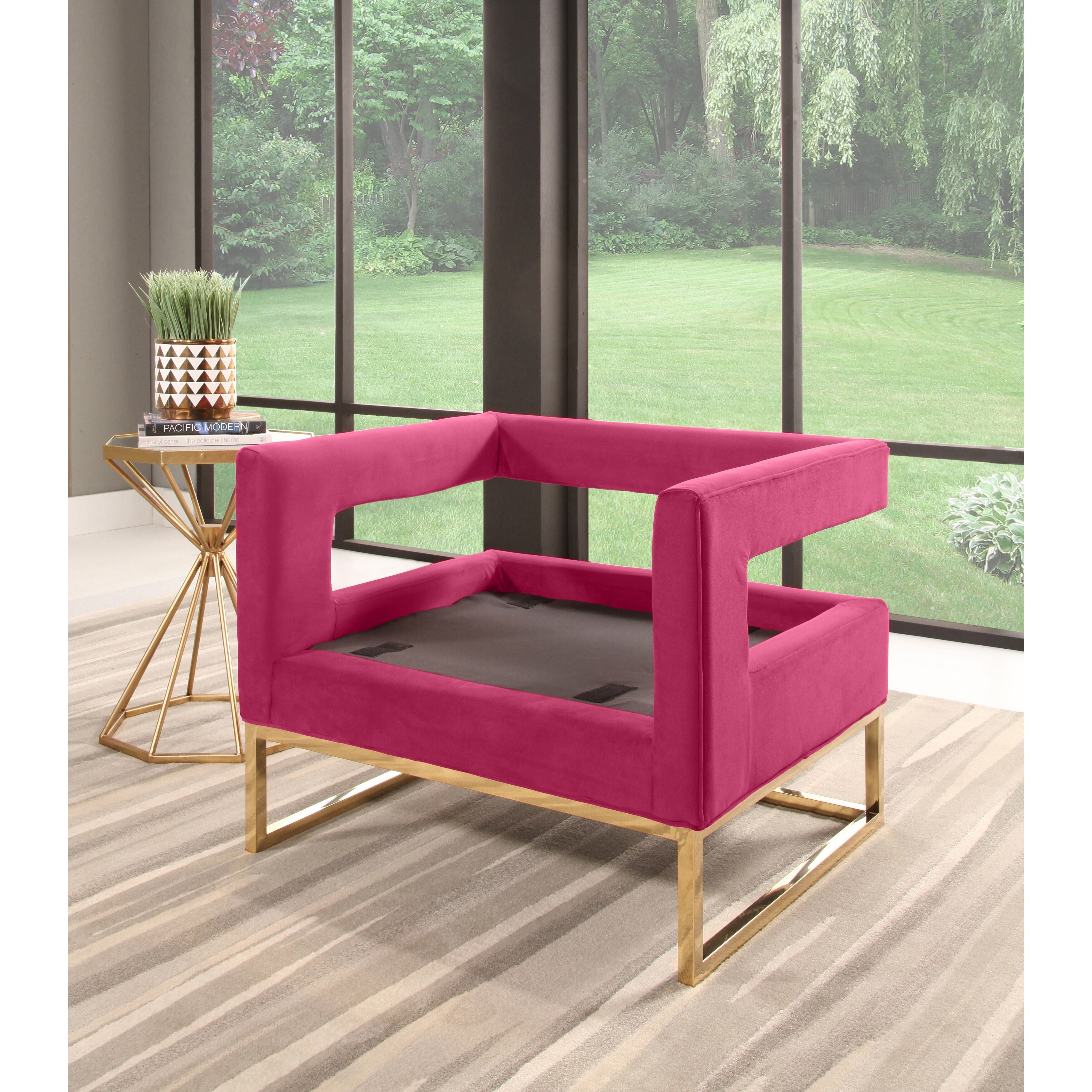 Abbyson cromwell velvet accent chair discount
