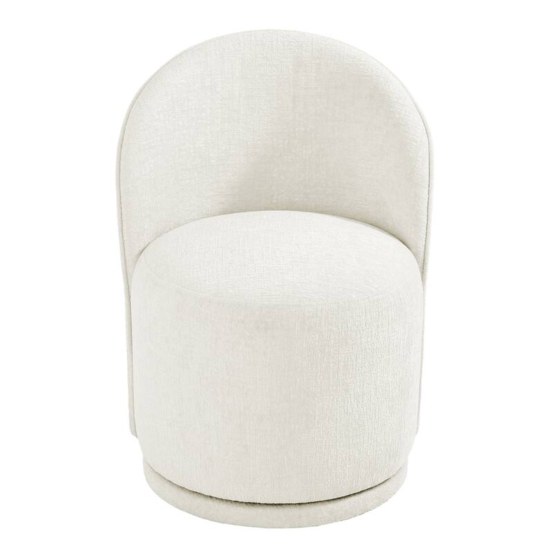 Modern Armless 360-Degree Swivel Dining Chair Barrel Chair