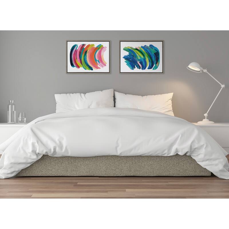Kate and Laurel Sylvie Bright Abstract Framed Canvas By Jessi Raulet