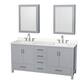 Option Gray / White Quartz Top / Brushed Chrome Hardware