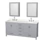 Option Gray / White Quartz Top / Brushed Chrome Hardware