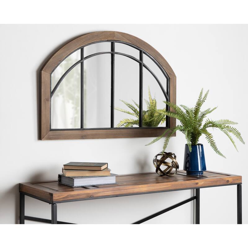 Kate and Laurel Haldron Wood Arch Mirror - 24x36