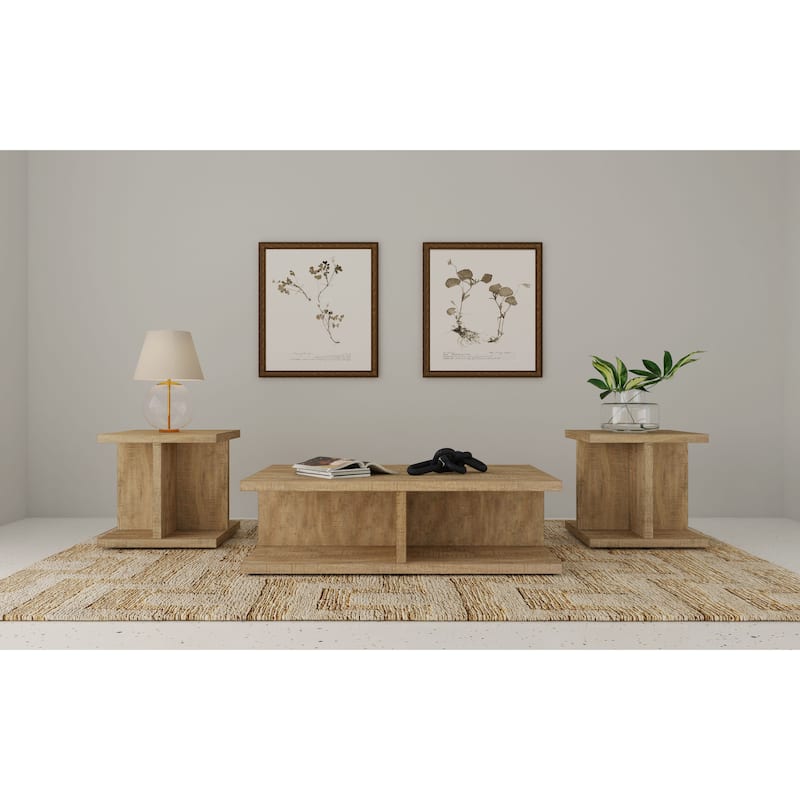 Cortona Coffee And End Table Set Mango - 3-piece-set