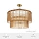 preview thumbnail 6 of 10, Hunter + Jasmine Roth Ontario Ribbed Glass Pendant Chandelier - Foyer, Dining Room, Kitchen Table or Island - Transitional, Glam