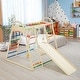 preview thumbnail 18 of 17, EROMMY 8-in-1 Wooden Climbing Gym for Kids - Indoor Playground Set with Slide, Monkey Bars, Climbing Wall, Wood & Rope Ladder