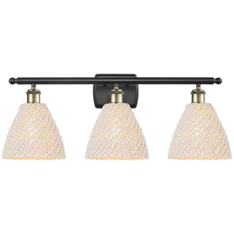 Innovations Lighting 516-3W-11-28 Bristol Natural Vanity Bristol - Black Antique Brass / Natural