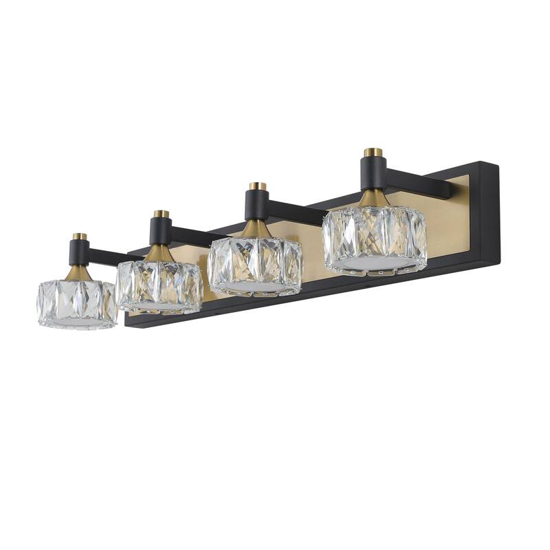 LED Bathroom 4-Light Modern Crystal Vanity Light Over Mirror