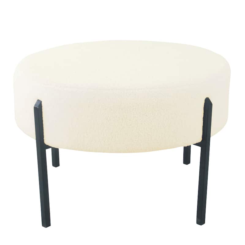 HomePop Modern Round Ottoman