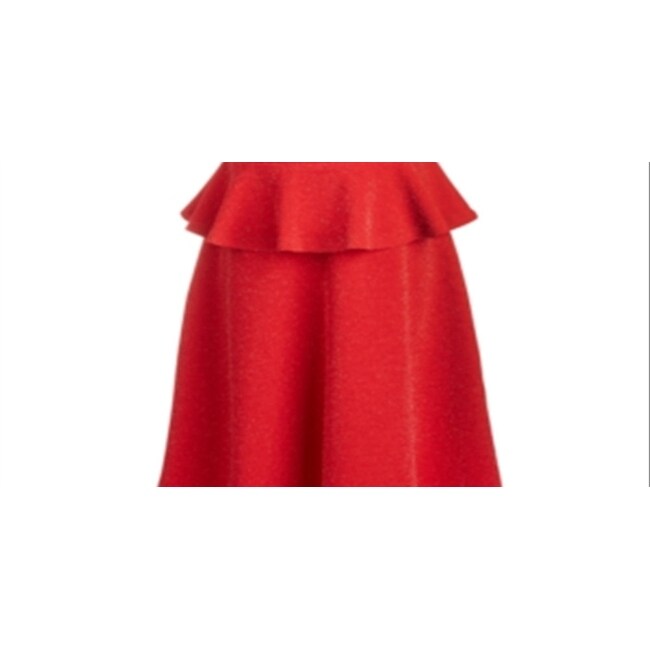 Monteau Big Girl's Embellished Peplum Dress Red Size Xl - Bed Bath & Beyond  - 40579950