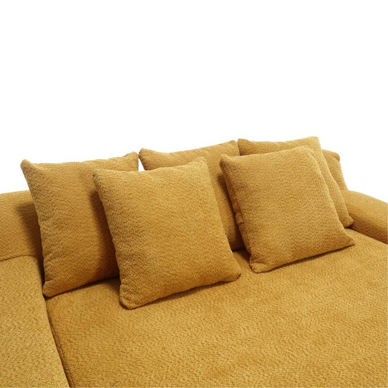 Seersucker 2-seater lazy sofa bed With 2 back pillows , 2 toss pillows,Comfy Sofa- Deep Seat Couch