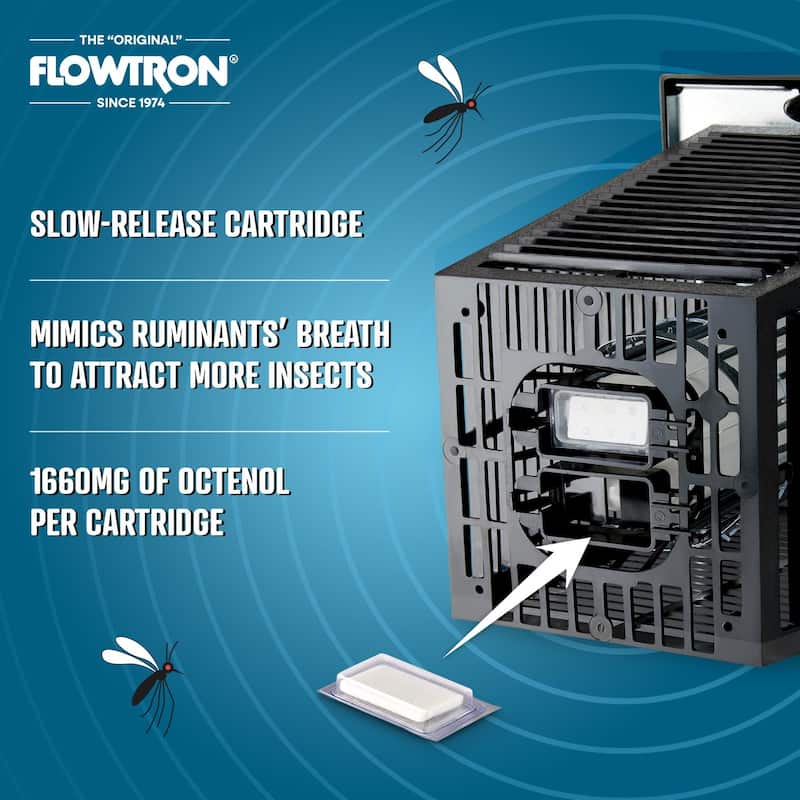Flowtron Octenol Mosquito Attractant Cartridges 6-Pack Refill for Flowtron Electronic Insect Killer. - Pest Control