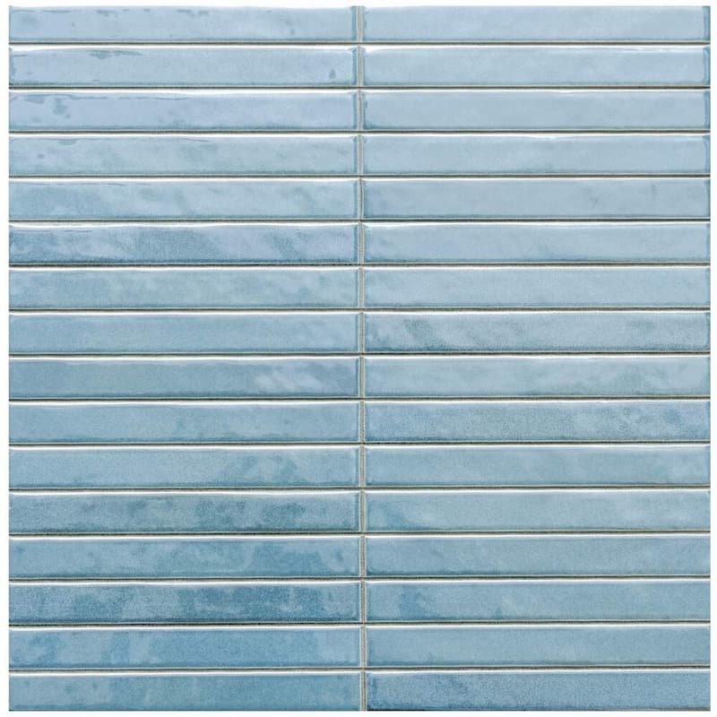 Castilla 14x14 Glossy Porcelain Textured Ribbed Tile - Wall, Backsplash