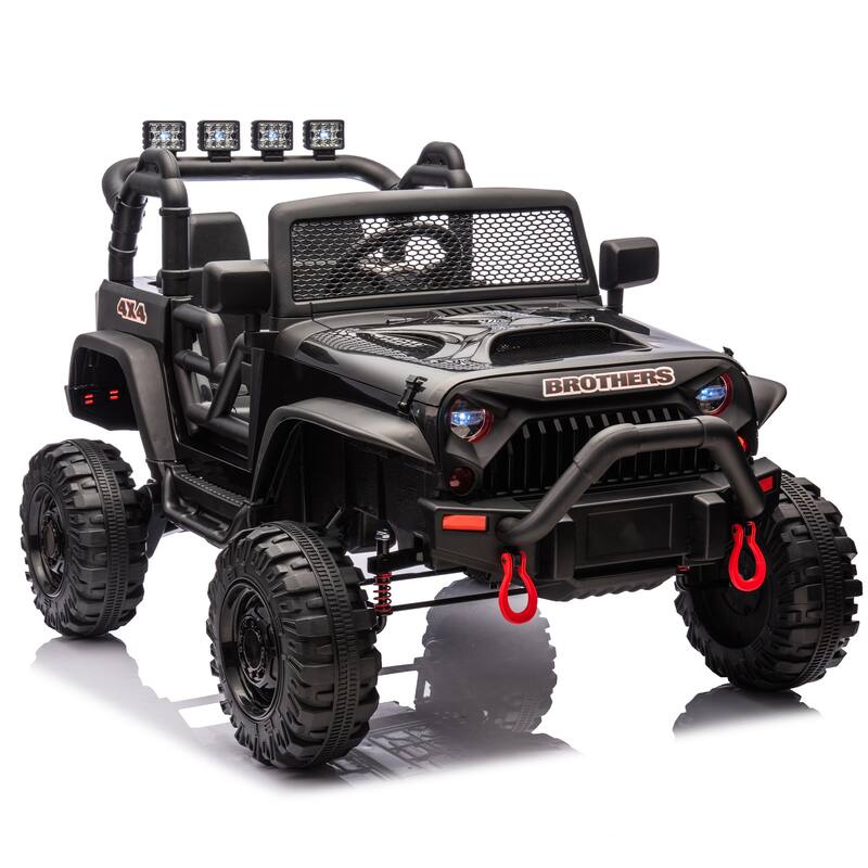 Kids Electric Ride-On Car 24V 400W with Parents Control, 3 Speed Settings, Bluetooth, USB, Music, LED Searchlights