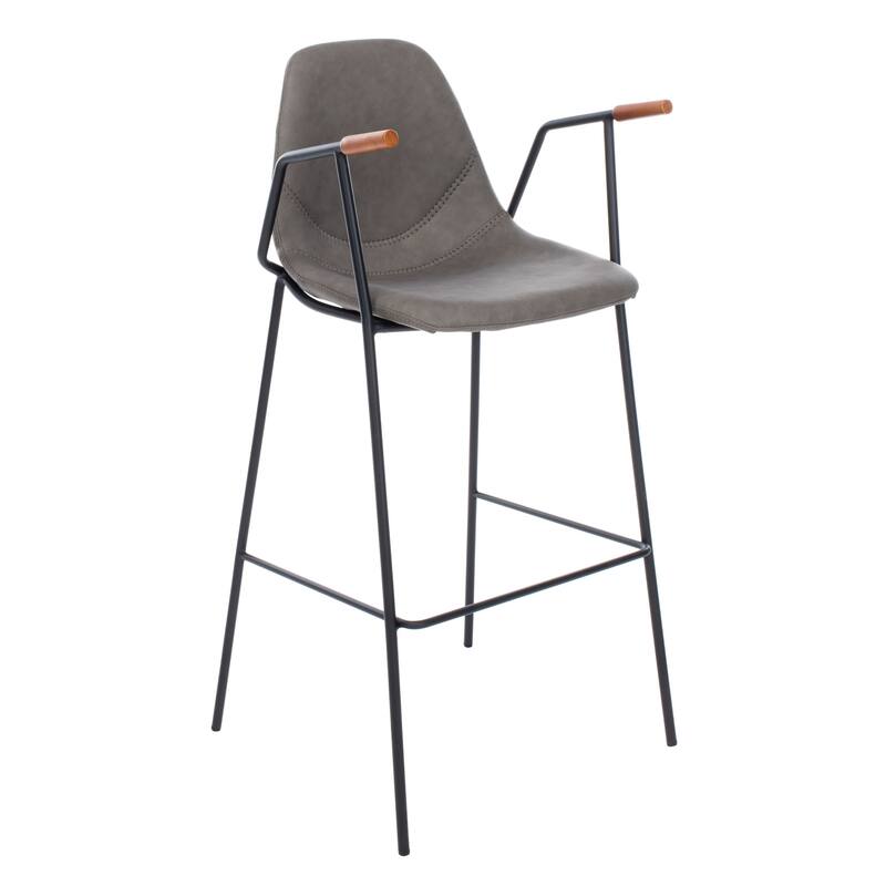 SAFAVIEH Coral Mid-Century Bar Stool - 25" W x 21.5" D x 39" H - 21Wx21Dx42H